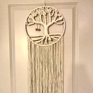 Handmade macrame tree of like wall hang